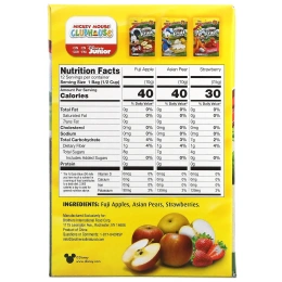 Brothers-All-Natural, Disney Junior, фруктовые чипсы, ассорти вкусов, 12 отдельных порционных пакетиков, 113 г (4 унции)