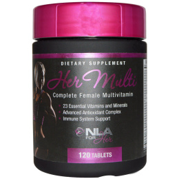 NLA for Her, Her Multi, полноценный мультивитаминный комплекс для женщин, 120 таблеток
