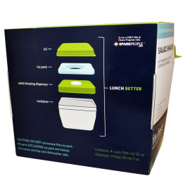 Fit & Fresh, Шейкер для салата с отдельным контейнером для льда и дозатором для соуса, из 5 частей