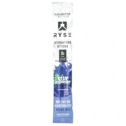 RYSE, Hydration, электролитная смесь для приготовления на вынос, голубая малина, 16 стиков по 6,5 г (0,23 унции)