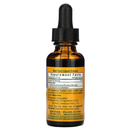 Herb Pharm, Краснокоренник, 1 жидкая унция (30 мл)