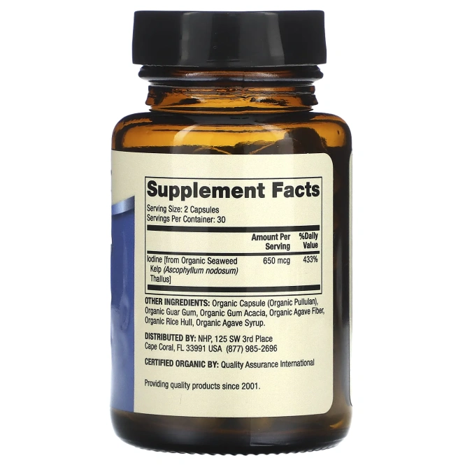 Dr. Mercola, Iodine From Organic Seaweed, 325 mg, 60 Capsules