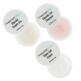 PrescriptSkin, набор пробных продуктов с гликолевой кислотой, 3 баночки по 7,1 г (0,25 унции)