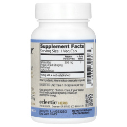Eclectic Herb, сублимированные листья крапивы, 300 мг, 50 вегетарианских капсул