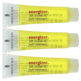 Hobe Labs, Energizer, лечение волос горячим маслом жожоба, 3 тюбика с повторно закрывающейся крышкой, 14,8 мл каждый
