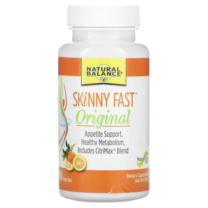 Natural Balance, Skinny Fast, оригинал, Быстрое похудение, 90 вегетарианских капсул