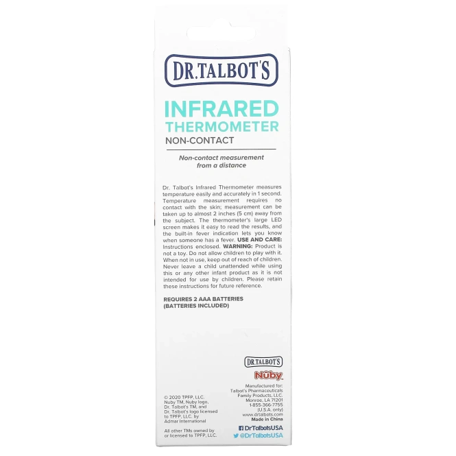 Dr. Talbot's, Инфракрасный термометр, черный, 1 термометр