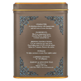 Harney & Sons, HT Tea Blend, со вкусом шоколада и мяты, 20 чайных саше, 40 г (1,4 унции)