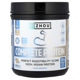 Zhou Nutrition, полноценный протеин, со вкусом ванили, 564 г (19,9 унции)