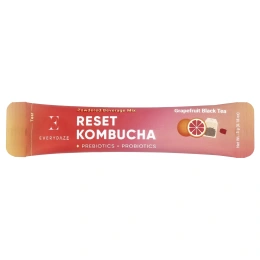 Everydaze, Reset Kombucha, порошковая смесь для напитков, грейпфрутовый черный чай, 10 пакетиков по 5 г (0,18 унции)