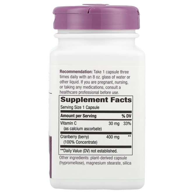Nature's Way, Клюква, 400 мг, 120 веганских капсул