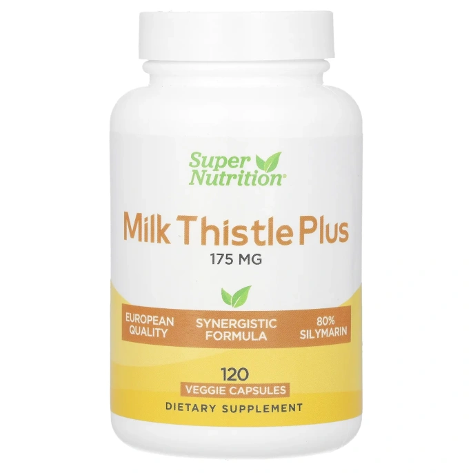 Super Nutrition, расторопша плюс, 175 мг, 120 растительных капсул