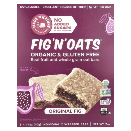 Made in Nature, Fig 'N' Oats®, оригинальный инжир, 5 батончиков в индивидуальной упаковке, 40 г (1,4 унции) каждый