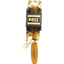Bass Brushes, Расческа для волос в классическом круглом стиле, 100% из щетины кабана, полукруг, деревянная ручка, 1 шт