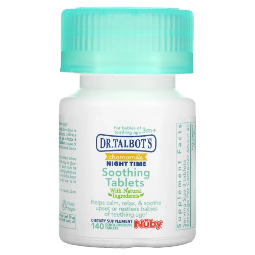 Dr. Talbot's, Ночные успокаивающие таблетки с ромашкой, 3 месяца +, 140 таблеток