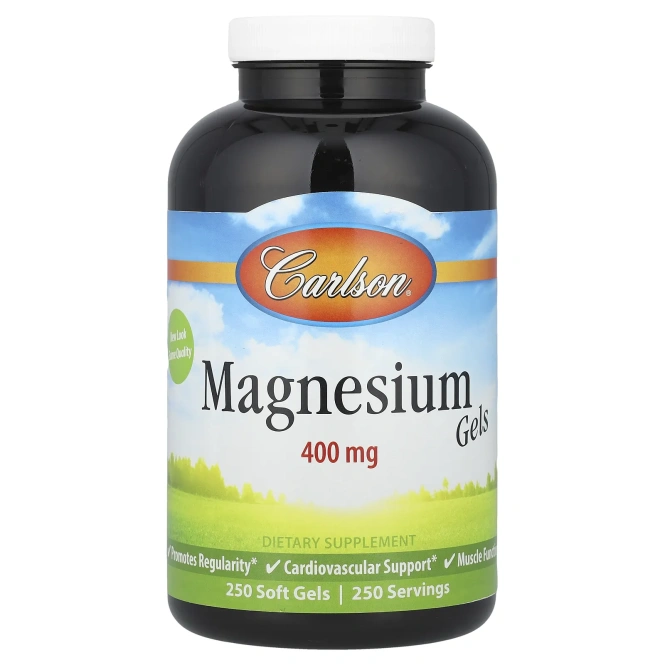 Carlson Labs, Жидкий магний, 400 мг, 250 гелевых капсул