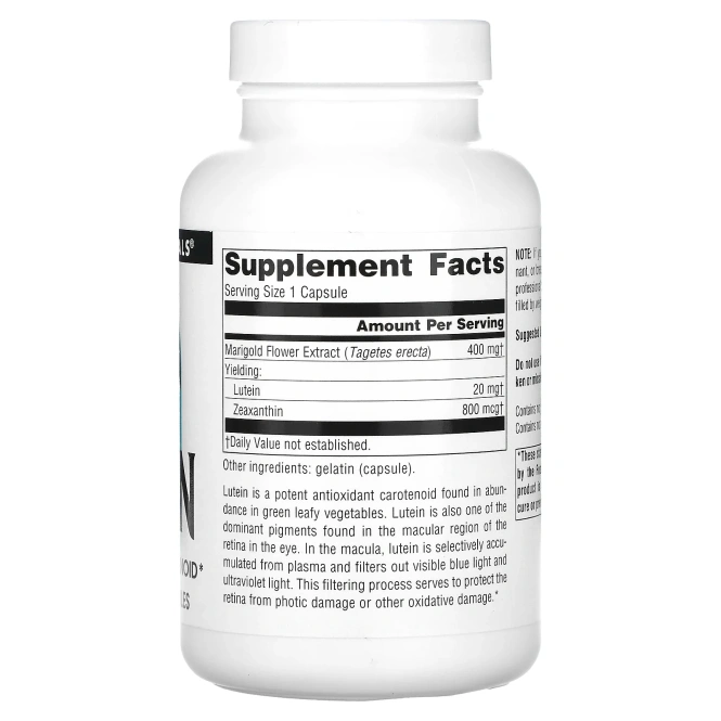 Source Naturals, Лютеин, 20 мг, 120 капсул