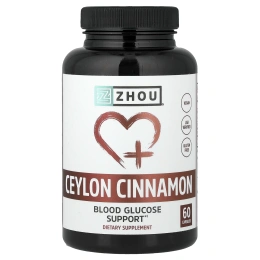 Zhou Nutrition, Цейлонская корица, 60 капсул