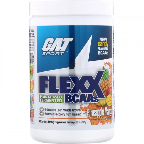 GAT, Аминокислоты с разветвленной цепью Flexx, ананас и манго, 13,7 унц. (390 г)