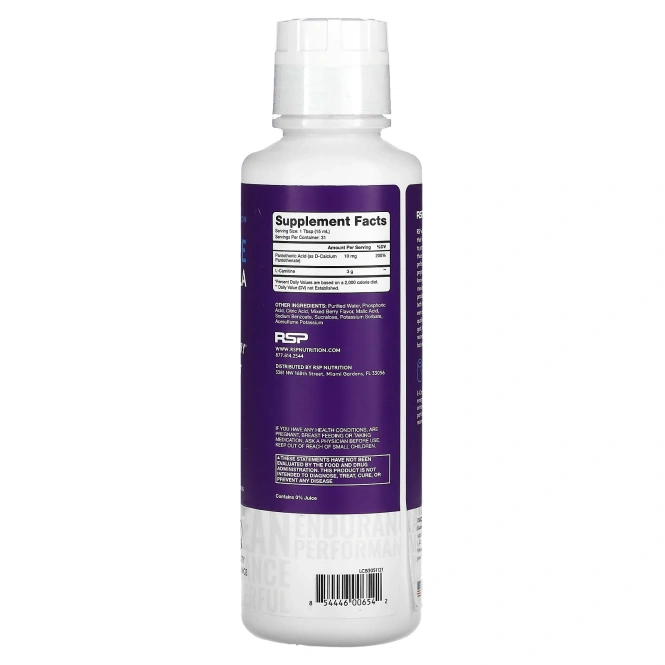RSP Nutrition, L-карнитин, Жидкая формула, Ягоды, 16 унций (473 мл)