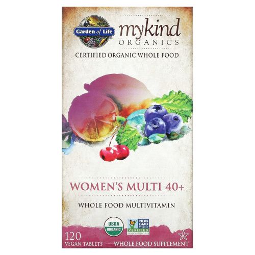 Garden of Life, Women's Multi 40+, цельнопищевые мультивитамины, 120 веганских таблеток