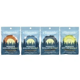 Cliganic, Браслет от комаров, универсальный размер, 5 браслетов в индивидуальной упаковке