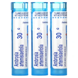 Boiron, средство от аллергии на амброзию, гранулы для рассасывания, 3 упаковки по 80 гранул