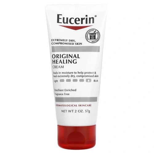 Eucerin, Original Healing, крем для очень сухой и чувствительной кожи, без отдушек, 57 г (2 унции)