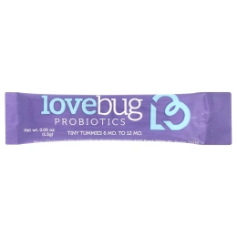 LoveBug Probiotics, Детские пробиотики, для детей от 6 до 12 месяцев, 4 млрд КОЕ, 30 порционных пакетиков