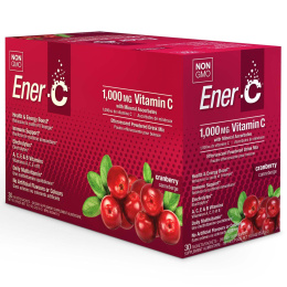 Ener-C, Витамин C, шипучий растворимый порошок для напитка со вкусом клюквы, 30 пакетиков, 10,0 унций (282,3 г)