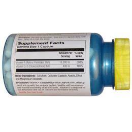 Nature's Life, А и Д, 10000 МЕ / 400 МЕ, 100 вегетарианских капсул