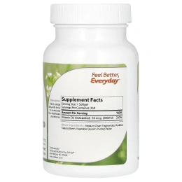 Zahler, Витамин D3, улучшенная формула D3, 2000 МЕ, 250 мягких таблеток