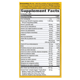 Мультивитамины для мужчин Alive! Nature's Way, 60 таблеток