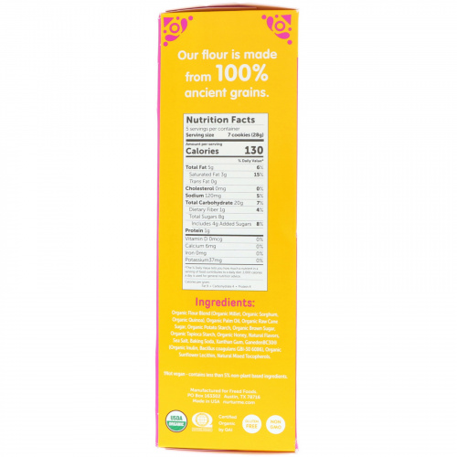 NurturMe, Organic Ancient Grain Cookies, With Probiotics, Honey + Lemon, 5 oz (142 g)
