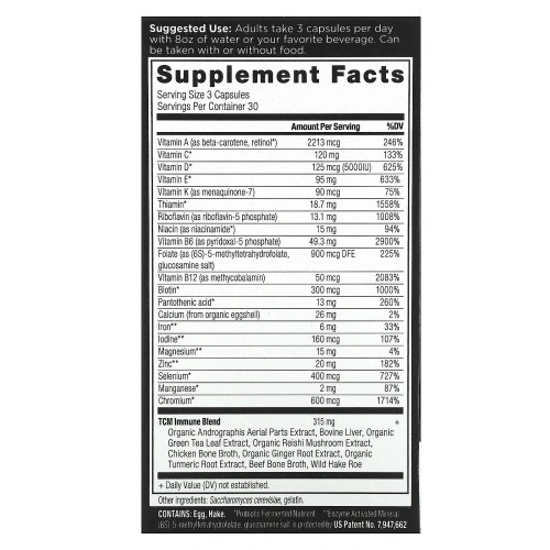 Dr. Axe / Ancient Nutrition, Ancient Multi, для иммунитета, 90 капсул