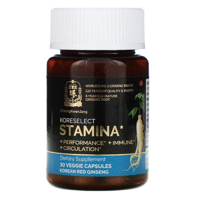 JungKwanJang, Koreselect, Stamina, 30 Veggie Capsules