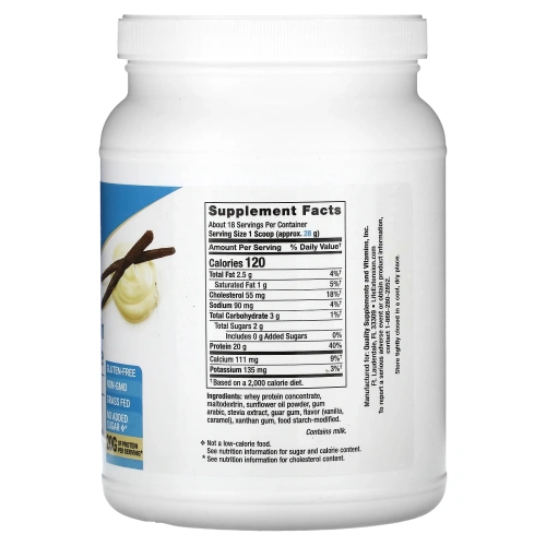 Life Extension, Wellness Code, Whey Protein Concentrate, Vanilla Flavor, 17.64 oz (500 g)