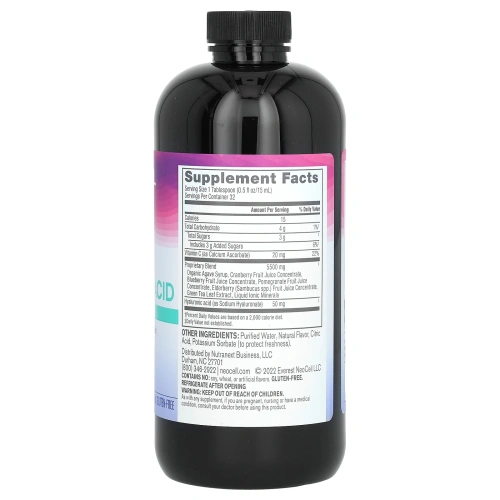 Neocell, Hyaluronic Acid, Blueberry Liquid, 16 жидких унций (473 мл)
