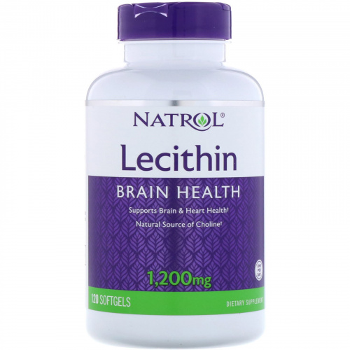 Natrol, Лецитин, 1 200 мг, 120 мягких таблеток