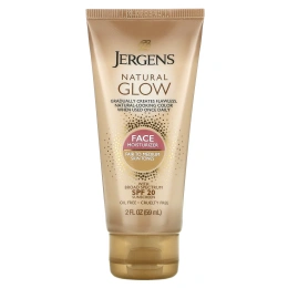 Jergens, Увлажняющее средство Natural Glow для ежедневного ухода за лицом, SPF 20, оттенок Fair to Medium, 59 мл