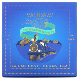 Vahdam Teas, рассыпной черный чай, летний Дарджилинг, подарочный набор, 1 жестяная банка