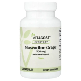 Vitacost, Everyday, экстракт винограда мускадин, 500 мг, 120 капсул