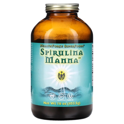 HealthForce Superfoods, Spirulina Manna, Лучший в природе сухой белок, 16 унций, 1 фунт (453.5 г)