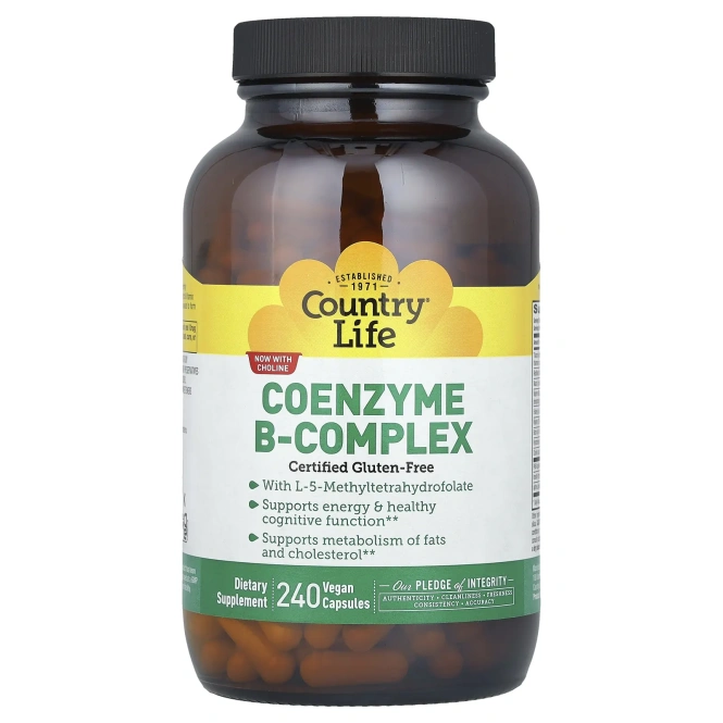 Country Life, Coenzyme B-Complex, 240 веганских капсул