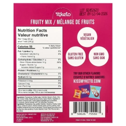 Kiss My Keto, Жевательные конфеты, фруктовая смесь, 8 пакетиков по 25 г (0,88 унции)