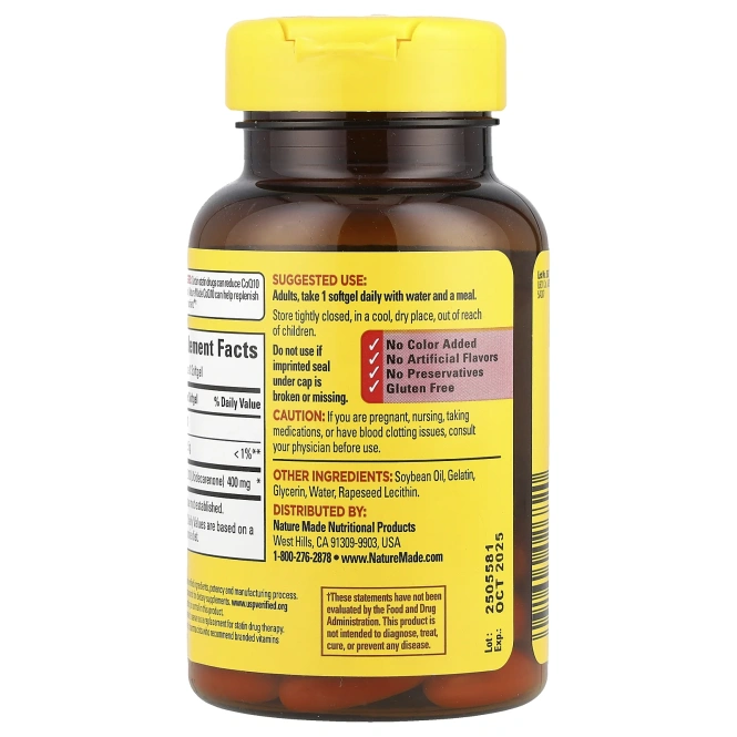 Nature Made, Коэнзим Q10, 400 мг, 40 мягких таблеток