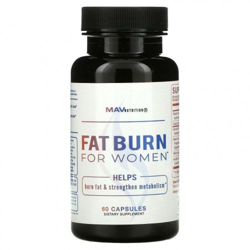 MAV Nutrition, Fat Burn, для женщин, 60 капсул