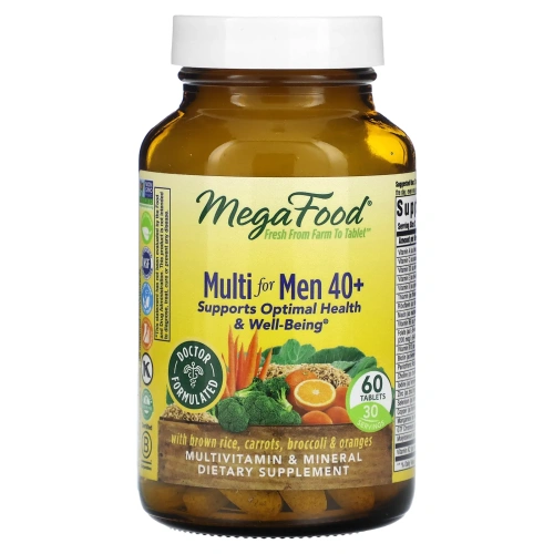 MegaFood, Мультивитамин для мужчин от 40 лет, 60 таблеток