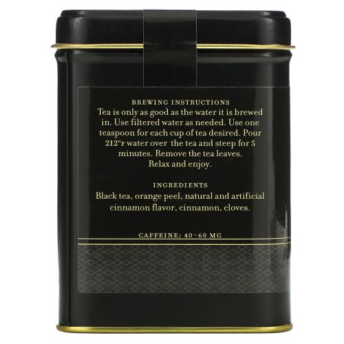 Harney & Sons, Черный чай, горячая специя из корицы, 4 унции