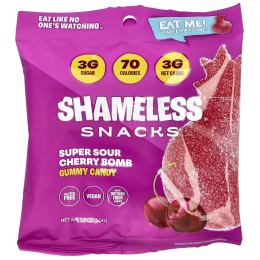 Shameless Snacks, жевательные конфеты, кислая вишня, 6 пакетиков по 50 г (1,8 унции)